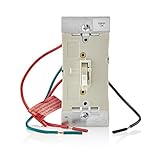 Leviton tsf01 – 10i Toggleスライドファン速度制御、1.5 a-120vac @ 60 Hz、シングルポールまたは3ウェイ、アイボリー ベージュ TSF01-10T 1
