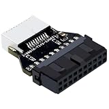 USB ヘッダー アダプター、マザーボード USB アダプター | USB3.0 - Type-E 90 度コンバーター ヘッダー アダプター | マザーボード USB3.019P/20P - TYPE-E 90 度アダプター シャーシ前面 TYPEC プラグイン ポート19p/20p ヘッダーオス延長アダプター、フロント Typec プラグポートコネクターによる効率的な接続