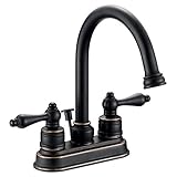 Designers Impressions 653387 Oil Rubbed Bronze Two Handle Lavatory Bathroom Vanity Faucet - Bathroom