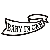 nc-smile BABY IN CAR ステッカー リボン (ブラック)