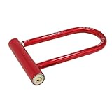 uxcell 自転車ロック U形ロック アルミシャックルロック 合金 メタル レッド タフ 2キー