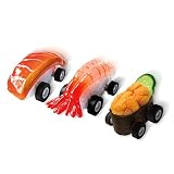 寿司Boon 3個セット サーモン・甘海老・うに 食品サンプル 職人手作り メイドインジャパン プルバックカー ミニカー お寿司 プレゼント 外国土産 景品 フェイクフード
