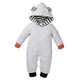 Lovoski 可愛い　コットン　新生児　ベビー　長袖　ロンパー　ジャンプスーツ　　漫画フード　スーツ　爬行服　全4サイズ - 写真示すように, 90cm