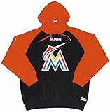 MLB Miami Marlinsメンズビッグロゴプルオーバーフード M ブラック