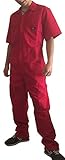 代引き可！【Dickies】ディッキーズ 半袖 カバーオール つなぎ SHORT SLEEVE COVERALLS 「33999」 色:RED サイズ:L