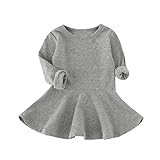 MIOIM ベビー ワンピース 長袖 秋 可愛い 子供服 女の子 チュチュドレス 通園 発表会 チュニック フォーマル 1-3歳