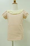 【WhipCream/ホイップクリーム 子供服】 日本製フリル付きボーダーＴシャツ
