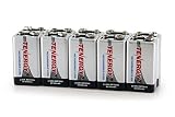 Combo: 10pcs Tenergy 9V 600mAh Li-ion Rechargeable Batteries [並行輸入品]