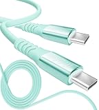 13カラー 4長さ PD急速 15W 60W 100W 100％シリコン 超高耐久 USB-A Type-C to Type-C【inklink Japan公式】充電ケーブル iPhone 充電コード USB-C 機器対応 急速充電 PC/パソコン/ノートパソコン/iPhone/iPad/Android (Type-C to Type-C PD100W, ミント, 2m)