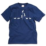 [スコーピー] ネコ好き のための 猫柄 Tシャツ おさんぽねこ アイイロ M