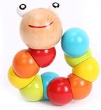 木製おもちゃ　いも虫先生　知育玩具　がん具　０〜３歳　お祝い　プレゼント (2個セット)