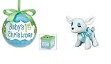 ブルー赤ちゃんの1st Christmas And PlushトナカイRattle