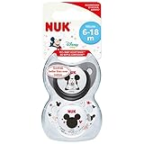 NUK, Disney Baby、Mickey Mouse Orthodontic Pacifier、6-18ヶ月、おしゃぶり2個入り[並行輸入品]