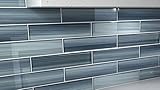 Deepオーシャンブルー、GentleグレーガラスタイルPerfect forキッチンBacksplashまたはバスルーム 4x12 (10 Sq Ft Box) HPT-DO-4x12