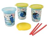Disney Finding Dory 3 Piece Reusable Straw Cups [並行輸入品]