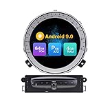 KUNFINE 自動車GPSカーナビ アンドロイド Android 10.0 PX6 Cortex A72 4G Ram 64G Rom DVDプレーヤー マルチメディア ナビゲーションヘッドユニット ハンドルコントロール対応 Mirror Link対応 BMW MINI COOPER R56 2006-2013 適用