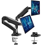 [Amazonブランド] Eono(イオーノ) PC モニターアーム デュアル 液晶ディスプレイ アーム モニタースタンド 2画面 ガス圧式