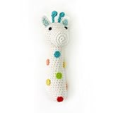ウィーゴアミーゴ Weegoamigo ラトル 赤ちゃん おもちゃ ガラガラ ぬいぐるみ 新生児 Crochet Rattles Greedy Giraffe キリン