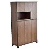 タンスのゲン 下駄箱 ハイタイプ 幅90 ピタゴラス 国産 完成品 ウォールナット 24900009 WN