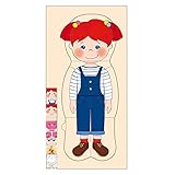 Feichai 子供と幼児のための木製の人体パズル、子供たちの木製の体の部分の臓器モデル、男の子の女の子の解剖学のプレイセット、教育的な就学前の学習パズルのおもちゃ here