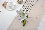 Generic Nearly Natural Silk Flower White Lily Home Decor Arrangement