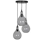 Threshold Artisian 3 Tear Drop Ball Glass Pendant Chandelier Ceiling Lamp [並行輸入品]