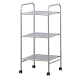 ワゴン/スチールラック 【Lamine】ラミネ 3段 スチール キャスター付き LFS-084