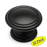 Cosmas ® 1426 FBフラットブラックキャビネットハードウェアラウンドノブ – 1 – 5 / 16 "直径 – 25パック