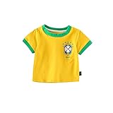 エルフ ベビー(Fairy Baby) ベビーTシャツ 半袖 夏物 サッカー ユニフォーム ワールドカップ size 110 (イエロー)