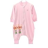 袖 取り外し可能 4シーズン赤ちゃん寝袋 、ピンク XL