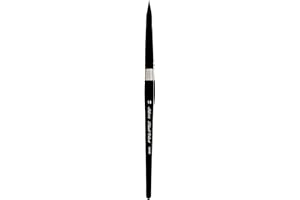 (Size 14, Round) - Silver Brush Black Velvet Short Handle Blend Squirrel and Risslon Brush, Round, Size 14 (3000S-14)