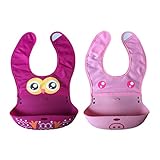 Jolieer 高品質 赤ちゃん スタイ 防水性 よだれかけ 柔らかくて、便利、お手入れ簡単 2枚セット (JOB07-2-JP)