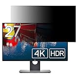 Dell U2718Q 27インチ 対応 覗き見防止フィルム プライバシーフィルター ブルーライトカット 反射防止 PC パソコン モニター のぞき見防止 画面保護 保護シート 着脱簡単 両面使用