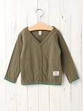 F.O.KIDS (エフオーキッズ) ベビー クラシック カーディガン 赤ちゃん 男の子 女の子 ベビー服 子供服 長袖 90㎝ カーキ 50165 50165023