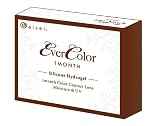 カラコン EverColor1month エバーカラーワンマンス マンスリー／ 2枚入り1箱 ／【度なし ±0.00】ナチュラルブラック