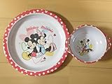 可愛い　離乳食などに！　ディズニー　ミッキー＆ミニー　大皿・丸鉢セット