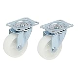 uxcell キャスターホイール　シングル・ホイール　旋回板　玉軸受　トロリーキャスター　2個入り