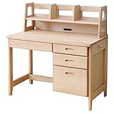 大川家具 天然木自然系オイル仕上 ワイド上棚付デスク INU-0007-S