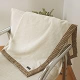 【出産祝い用ギフトラッピング無料】StudioPOPPOオーガニックコットンファーブランケット（ブラウンドット柄）