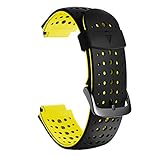 for GARMINガーミン Foreathlete 235J 230J ベルト バンド 交換バンド 交換ベルト シリコン 互換品 替えバンド アクセサリー 通気性に優れ Foreathlete 735XTJ 220J 230J 235J 620J 630J Approach S20 S5 S6対応 (ブルー+ホワイト)