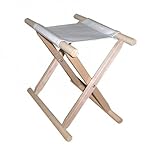 鈴木木工所　角太足胡床　白木白布　樫材