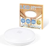 [禄越] シーリングライト 人感センサー 夜間ライト LED 照明器具 天井 照明 自動点灯 センサーライト 簡単取付 工事不要 小型 LE