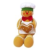ジンジャーブレッドマン ぬいぐるみ,ジンジャーブレッドマン ぬいぐるみ - クリスマスクッキーぬいぐるみ | クリスマスの装飾ジンジャーブレッドデコレーションぬいぐるみ、クリエイティブビスケットマンクリスマスぬいぐるみデコレーション