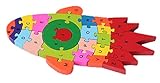 Yuelian(TM) 子供知育玩具 幼児 木製のおもちゃ 玩具 アルファベットや数字  木製パズル 組み合わせ 遊具  ロケット