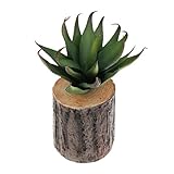 Baoblade 木製の人工的な多肉植物の切り株リビングルームの壁の装飾 - 1