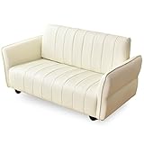 (DORIS) ソファー 2人掛け コンパクト 【セフィア ホワイト】ソフトレザー 横幅：120cm (KIC)