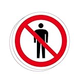 立入禁止 高耐候性ステッカー 円形 90X90mm ２枚組