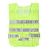 uxcell　視認性の高い　交通警告反射安全ベストイエロー　グリーン　作業着