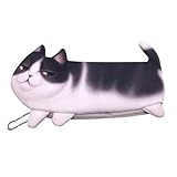 3D猫　003　三用機能　ペンケース　ウォレット　化粧用バッグ　軽量　財布/バッグ　ペン、鉛筆、消しゴム、小銭、硬貨、鍵などに適用 (3D猫　003, 写真のように)