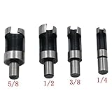 8ピース木材プラグカッター切削工具ドリルビットセットストレートとテーパーテーパー5/8 "1/2" 3/8 "1/4"木工コルクドリルビットナイフ